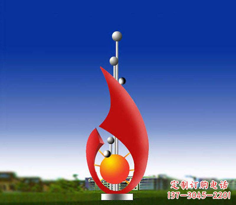 温州色彩斑斓的水滴雕塑