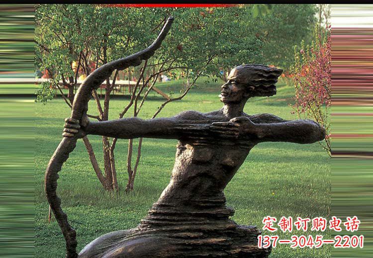 温州抽象后羿射日铜雕