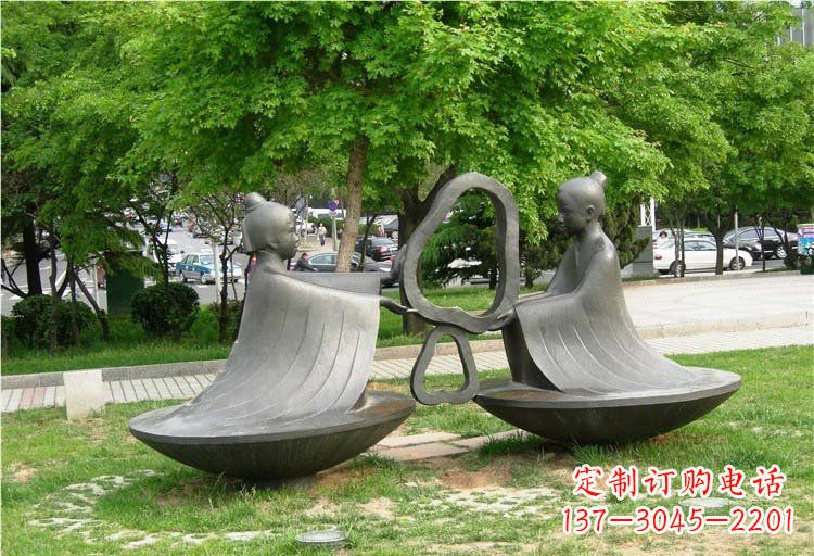 温州抽象孔融让梨铜雕