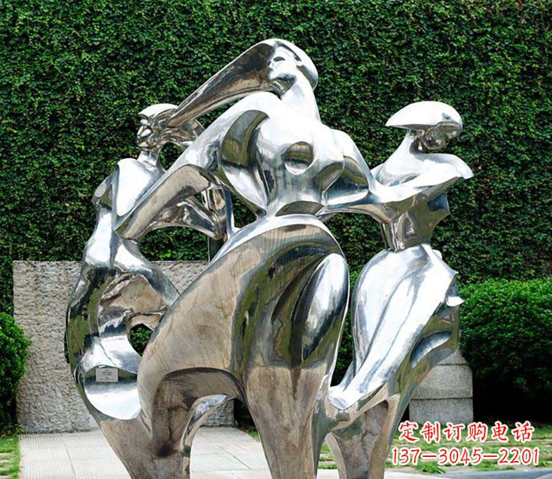 温州抽象女人不锈钢景观雕塑