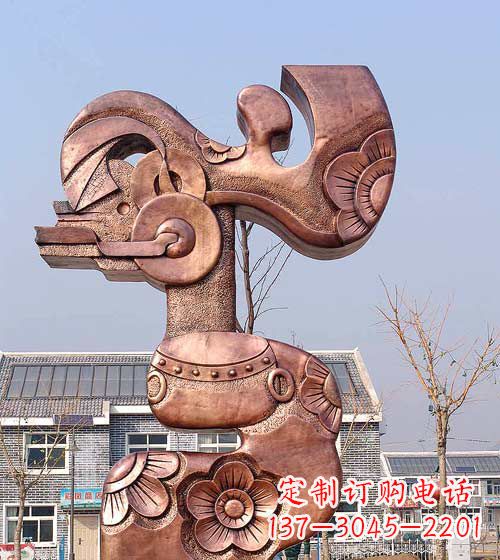 温州抽象皮影戏人物铜雕