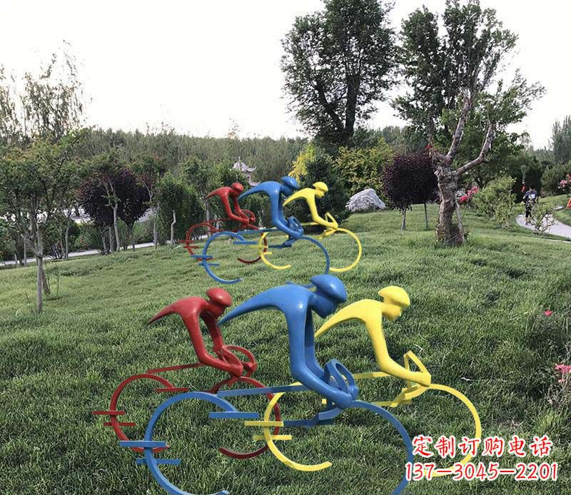 温州抽象骑自行车公园景观雕塑