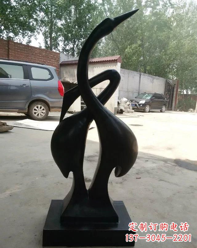 温州抽象天鹅铜雕