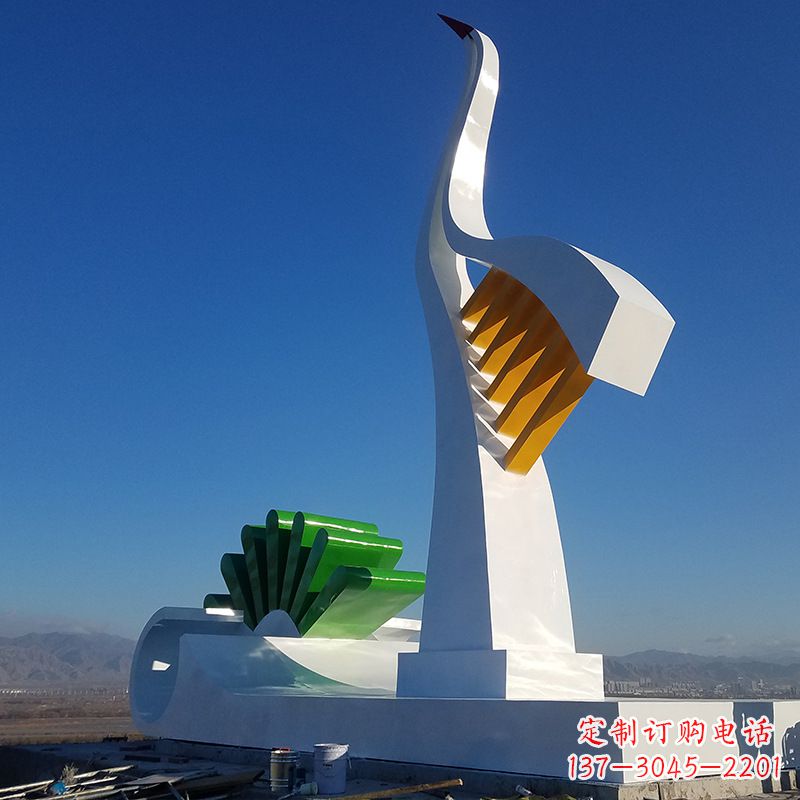温州抽象仙鹤雕塑