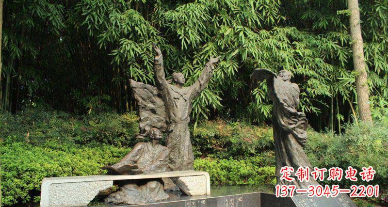温州昔日名人的铜雕传承