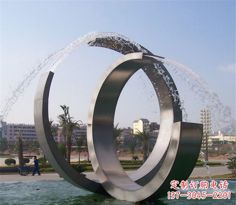 温州精美的不锈钢喷泉雕塑