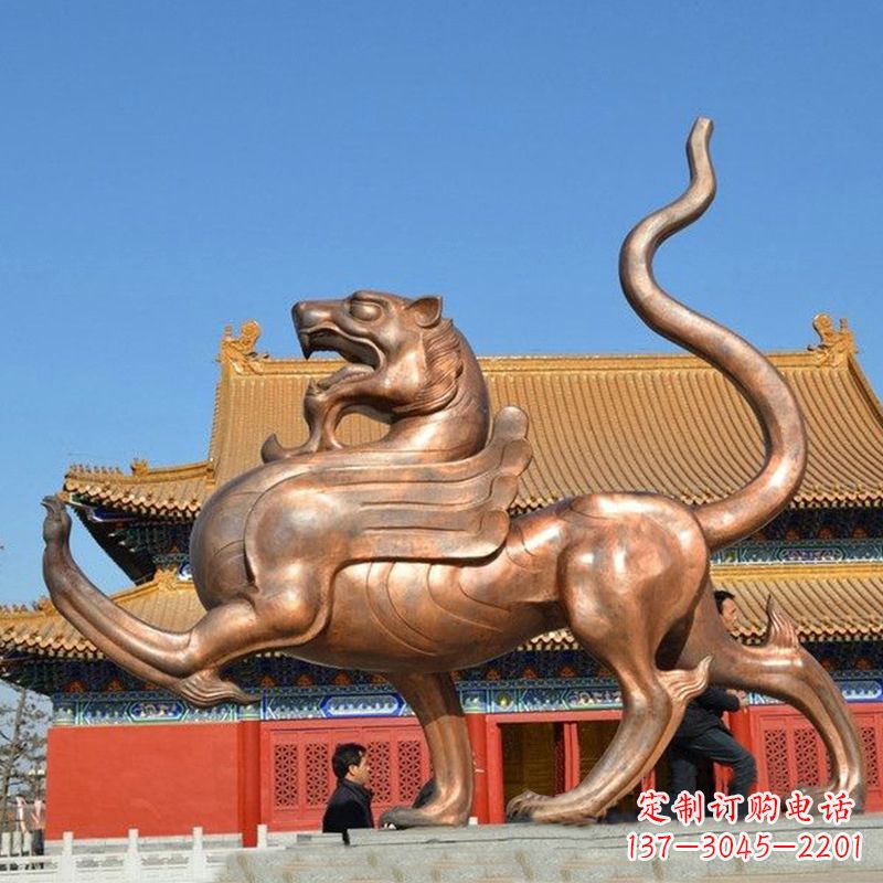 温州纯铜白虎雕塑-景区园林神兽中国传统文化动物雕塑