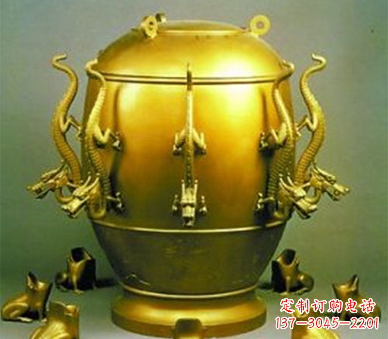 温州纯铜古天文仪器地震仪地动仪铸铜雕塑