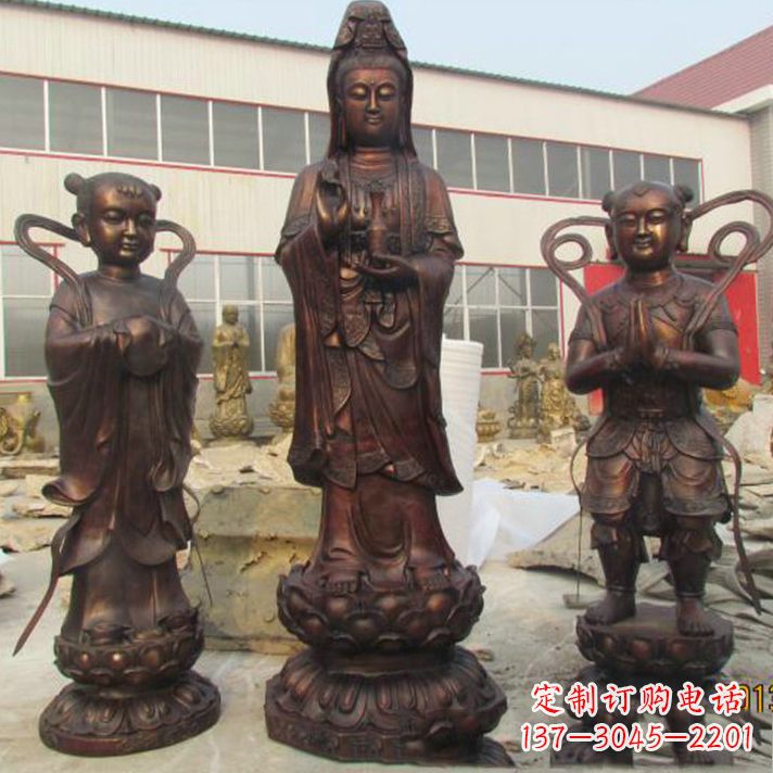 温州纯铜观音菩萨雕塑佛家艺术的精粹