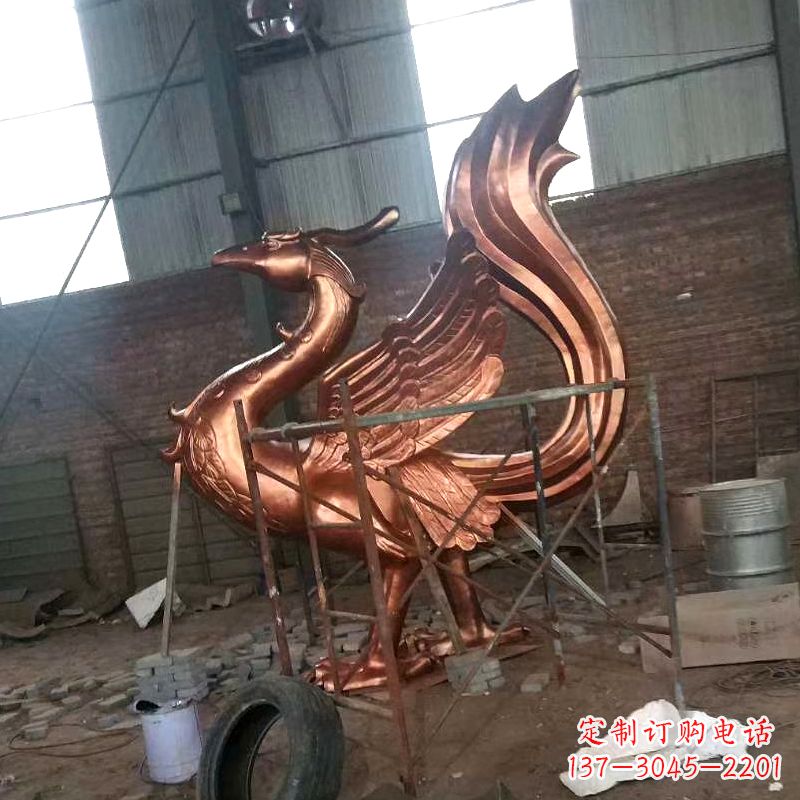 温州朱雀神兽纯铜陵光神君雕塑