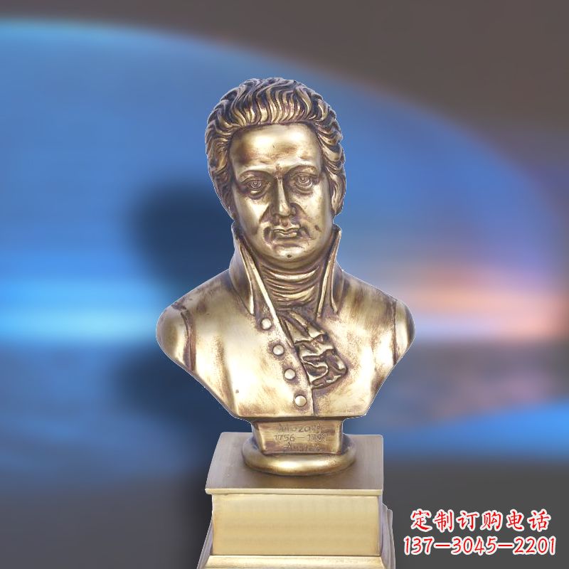 温州纯铜莫扎特头像雕塑