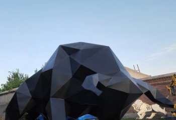 温州华尔街牛大型玻璃钢动物雕塑