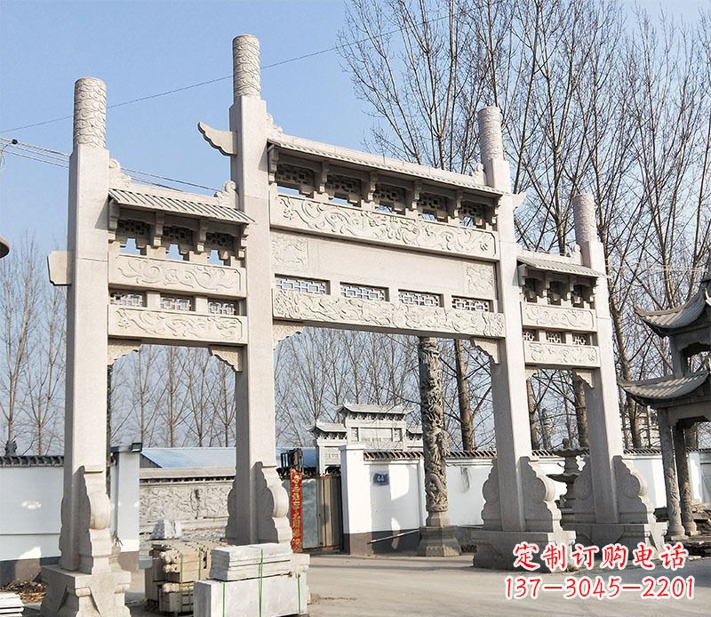 温州村口的珍贵文化——牌坊雕塑
