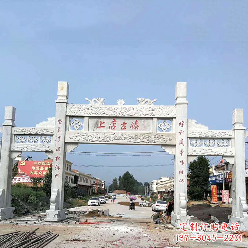温州村镇牌坊雕塑传承百年文化