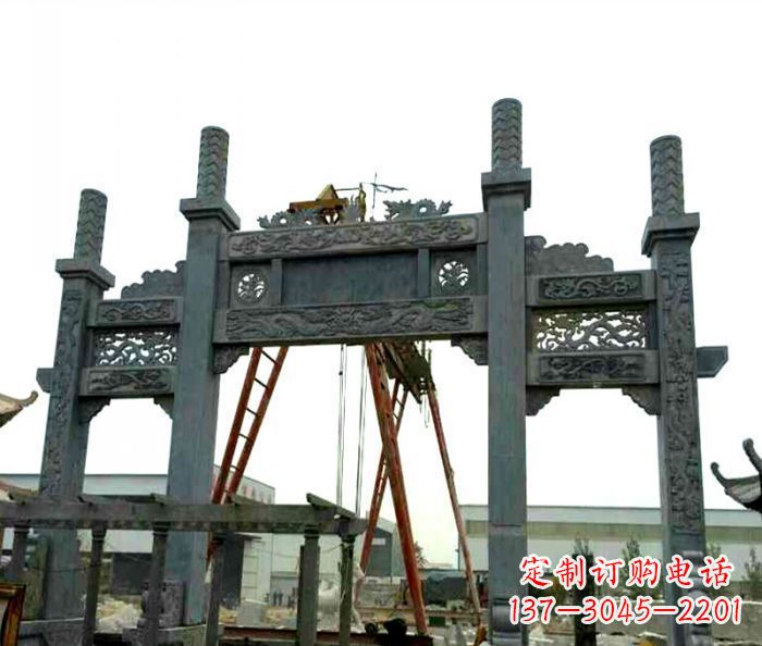 温州村庄牌坊雕塑传承历史文化