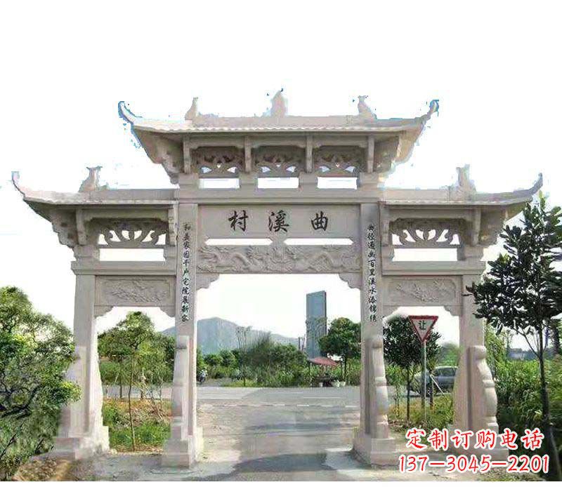 温州精美牌坊雕塑——村庄的艺术瑰宝