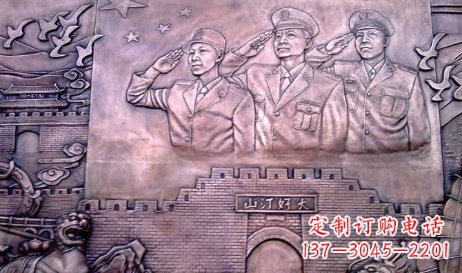 温州献礼铜军人雕塑——赞美大好河山