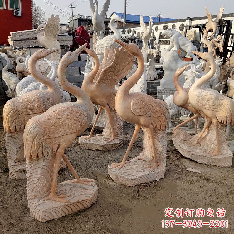 温州大理石雕刻仙鹤