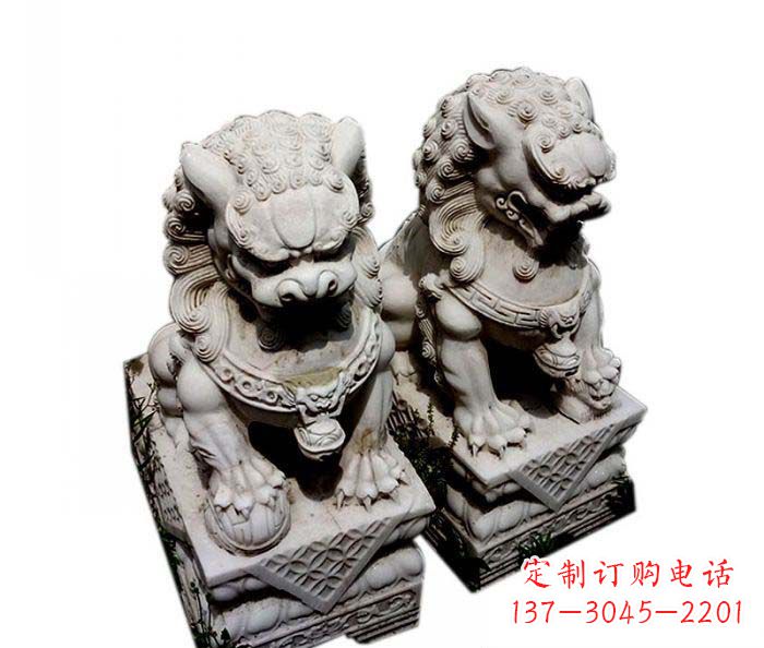 温州大理石仿古石狮子雕塑