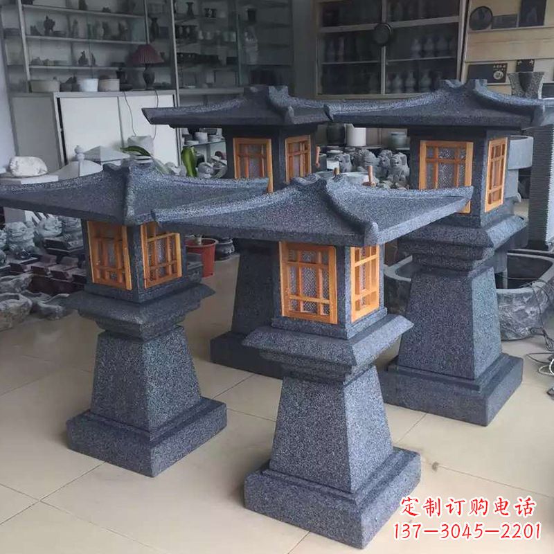 温州大理石仿汉阙石雕灯笼