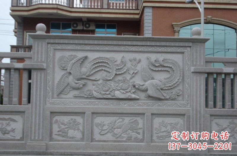 温州大理石凤凰壁画浮雕