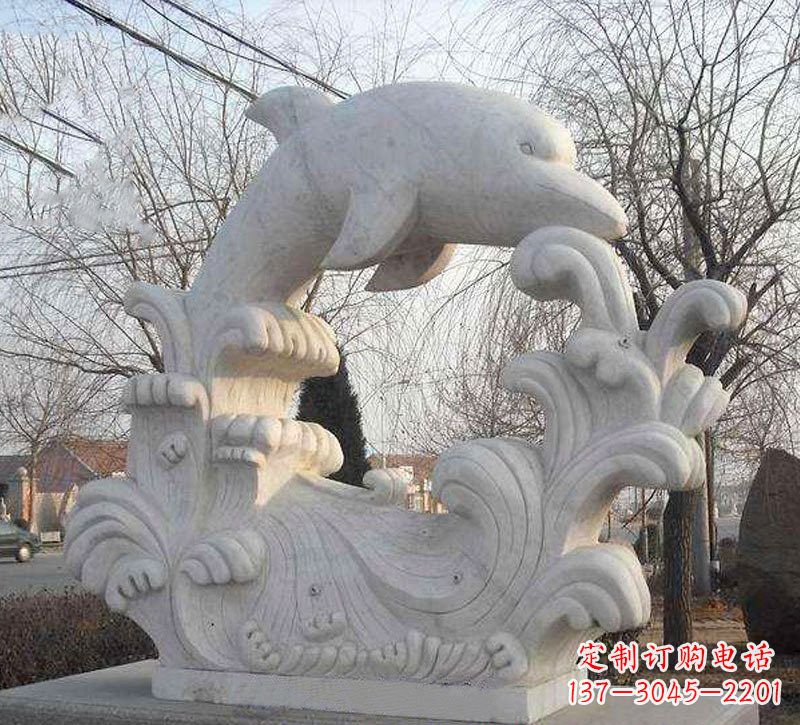 温州大理石公园景观海豚浪花