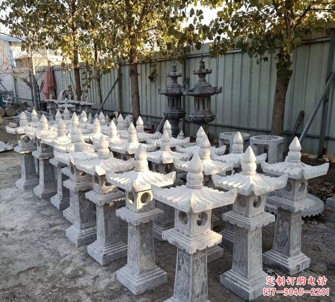 温州优雅摩登,大理石公园石灯雕塑