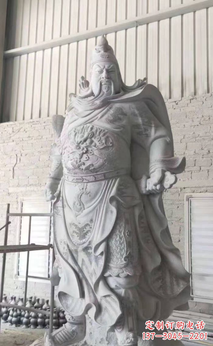 温州大理石关公石雕