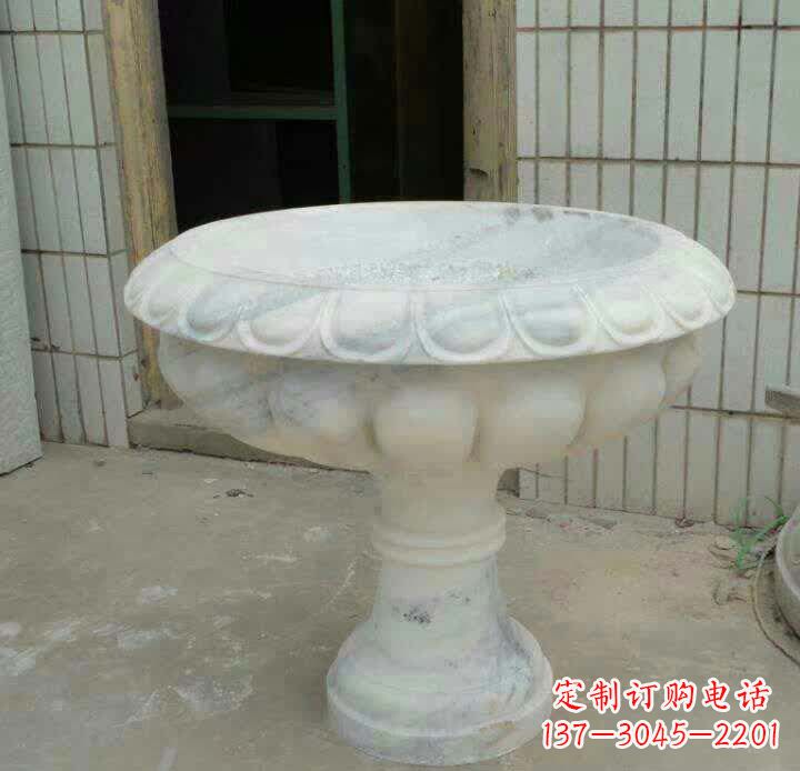 温州大理石花盆雕塑精美绝伦,艺术风采