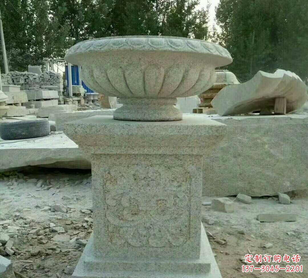 温州大理石花盆雕塑