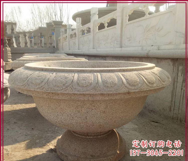 温州大理石花盆雕塑