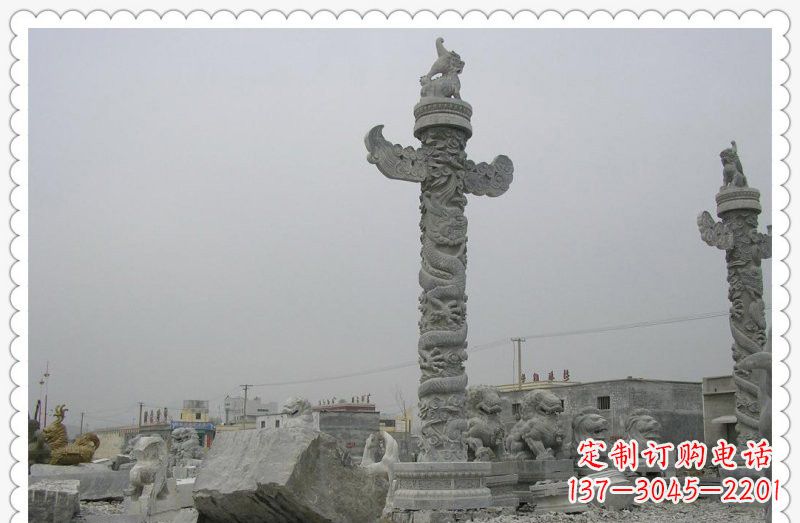 温州精致雕刻,大理石华表雕塑