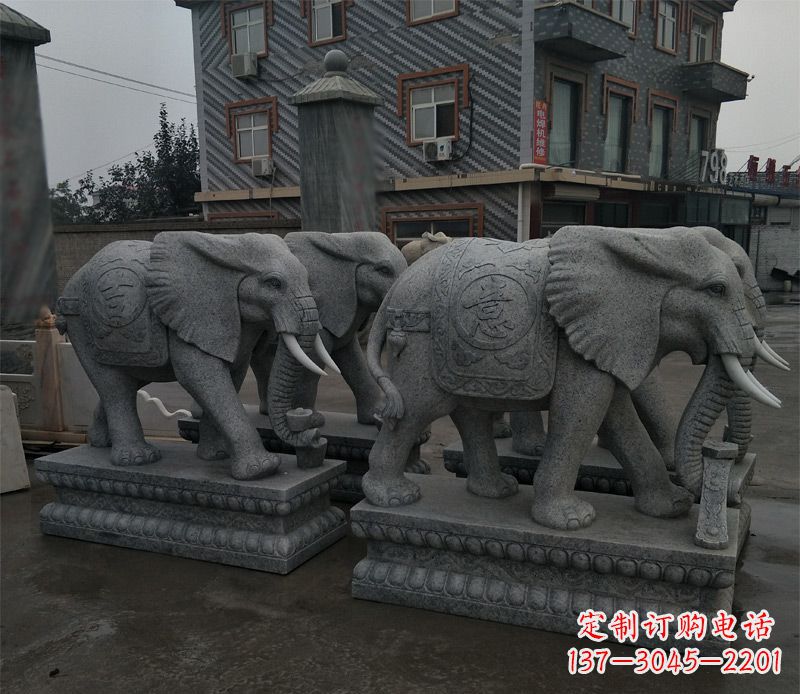温州唯美雕刻大象雕塑