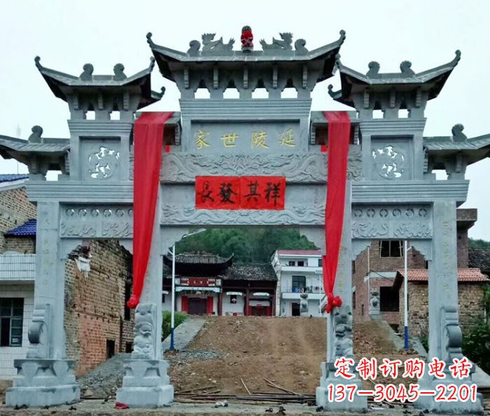 温州精美大理石牌坊雕塑