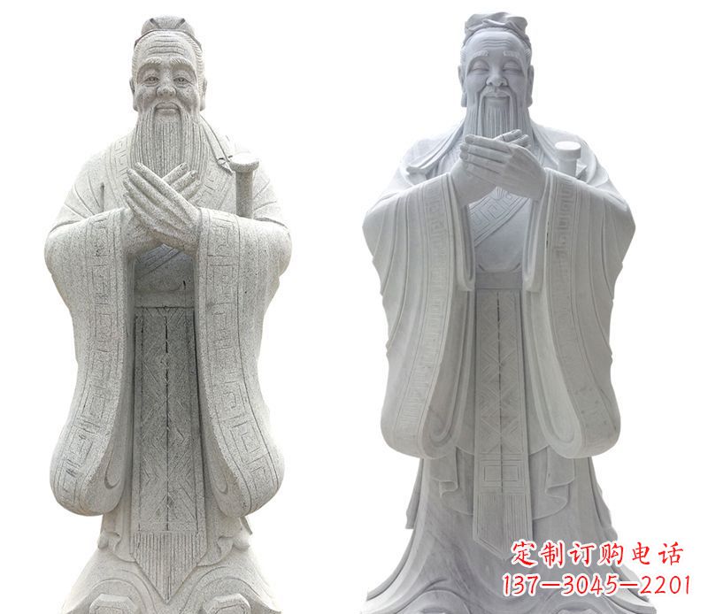 温州大理石孔子行教像古代名人石雕 (2)