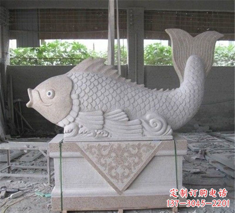 温州大理石鲤鱼雕塑