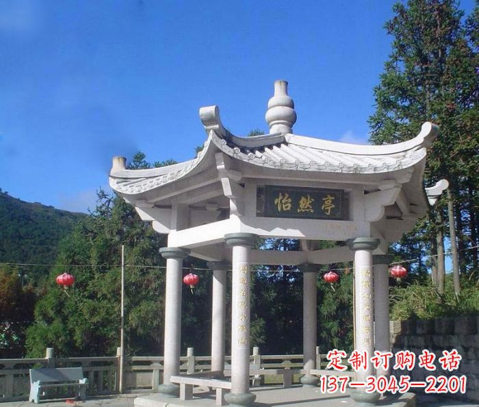 温州大理石凉亭石雕 (2)