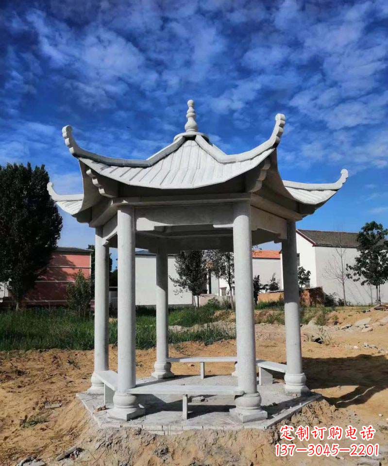 温州大理石凉亭雕塑1