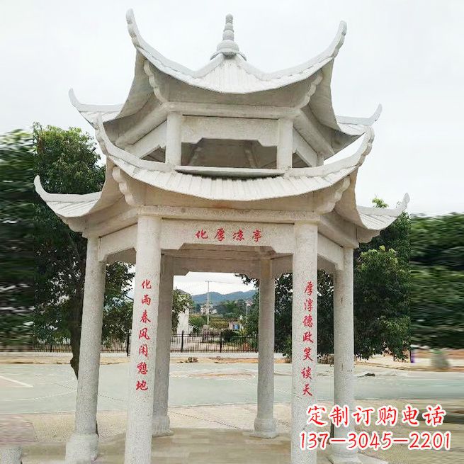 温州大理石凉亭双层