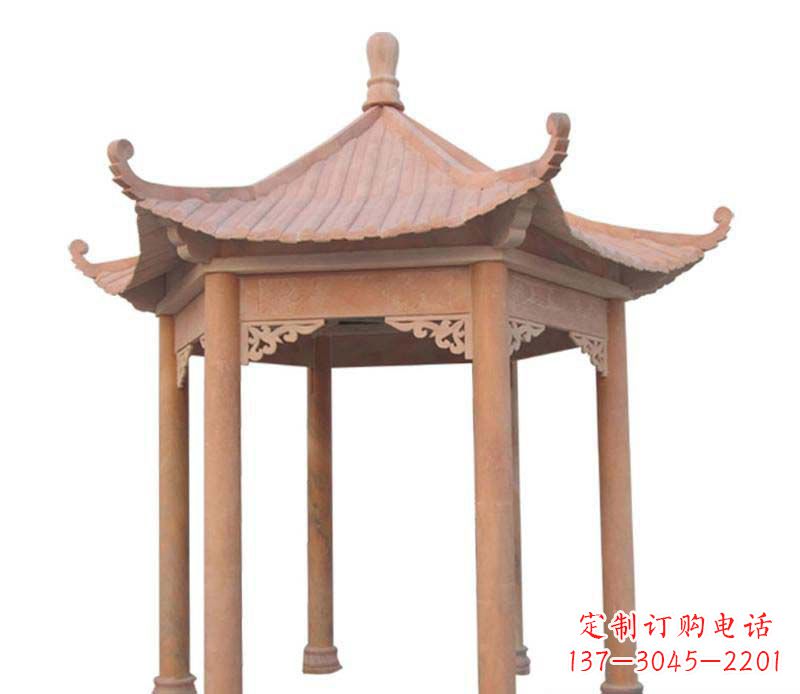 温州大理石六角凉亭