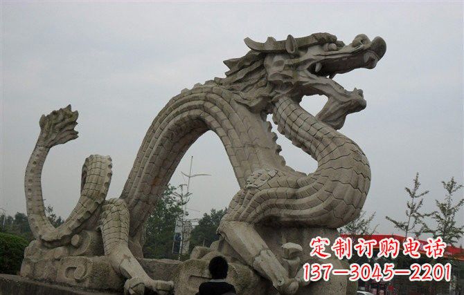 温州大理石龙雕塑 (2)