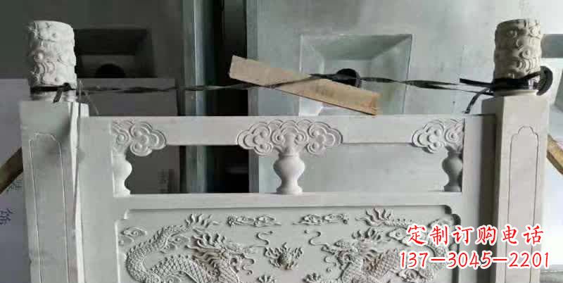 温州大理石龙浮雕栏板1