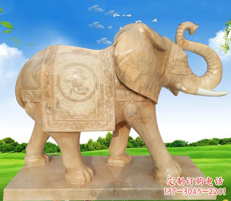 温州大理石喷水动物大象