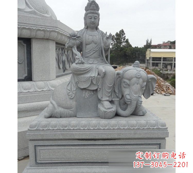 温州大理石普贤菩萨雕塑