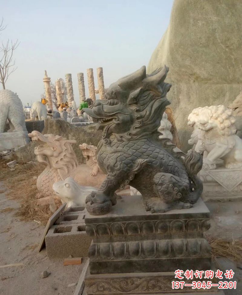 温州大理石麒麟雕塑1