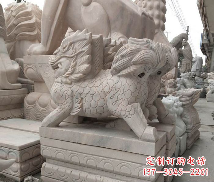 温州大理石麒麟古代神兽石雕