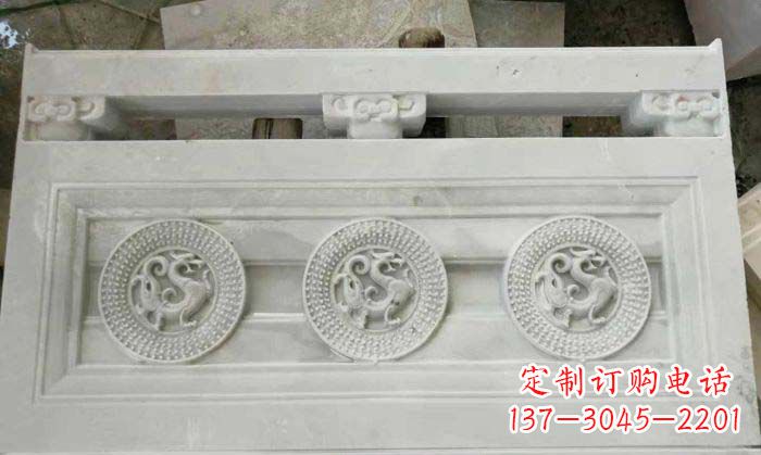 温州精美青龙石浮雕栏板雕塑
