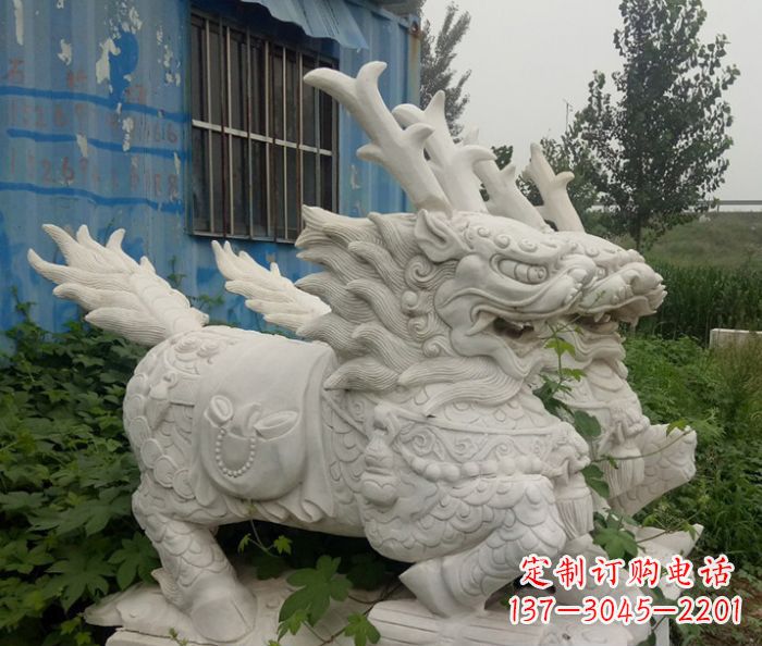 温州大理石瑞兽麒麟石雕