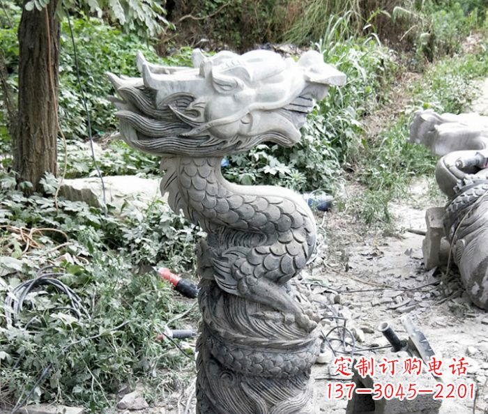 温州精美大理石生肖龙雕塑