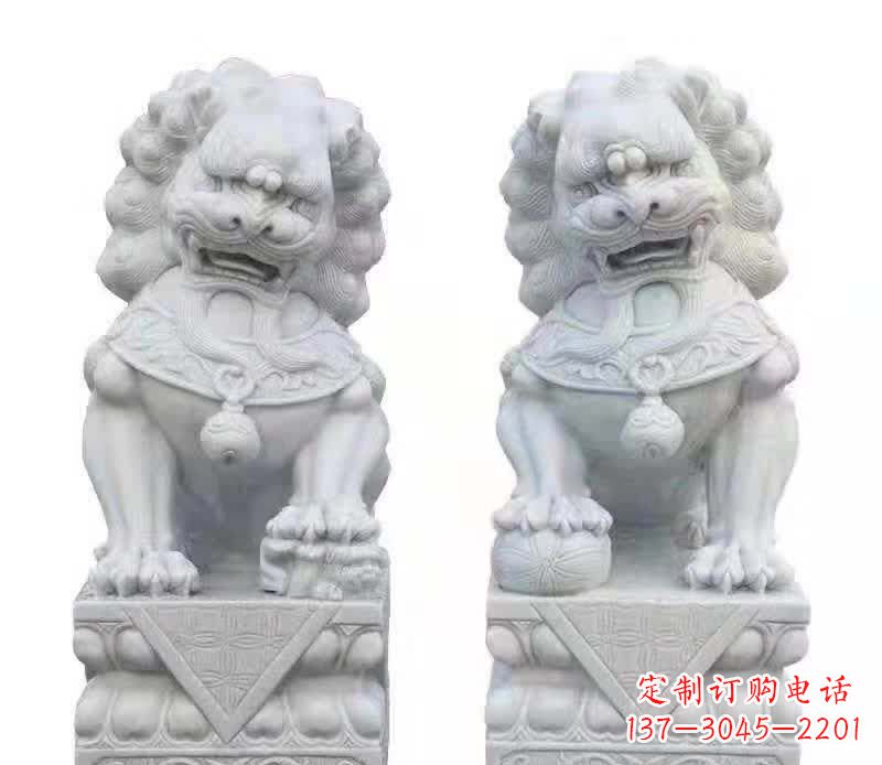 温州大理石狮子雕塑震撼视觉、传承文化